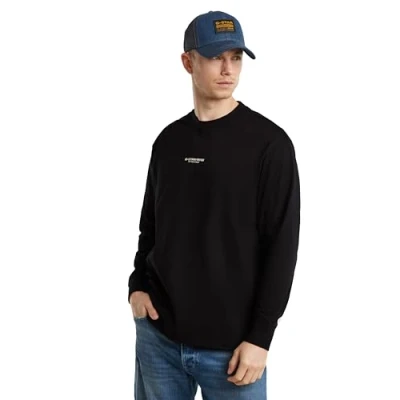 Image of G STAR Center BOXY Long sleeved top, Men&#039;s, Size: Large, Black