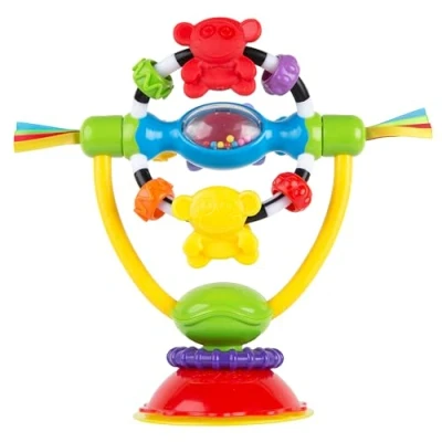 Image of Playgro Baby High Chair Spinning Toy with Rattle and Suction Cup Engaging Developmental for Babies 6+ Month Provides Teething Relief Encourages Sensory Exploration Ideal Chairs