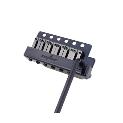 Image of guyker Guitar Tremolo Bridge String Spacing 10.8MM with Copper Saddle and Block &amp; Spring Claw, Pop In Vibrato Bar, Complete Install Kit Black