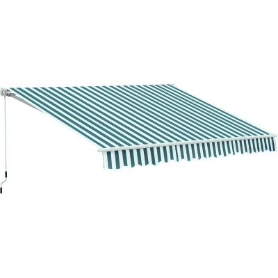 Image of Outsunny Garden Patio Manual Awning Canopy Sun Shade Shelter Retractable 4 Size 5 Colour100110 007GW