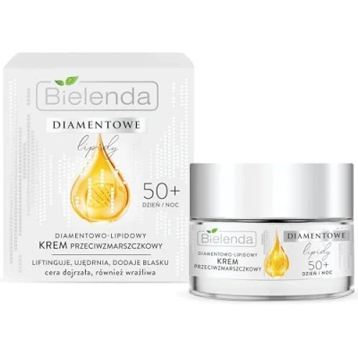 Image of Bielenda Diamond Lipids 50+ Lipid Anti Wrinkle Cream for Mature and Sensitive Skin Day Night 50ml