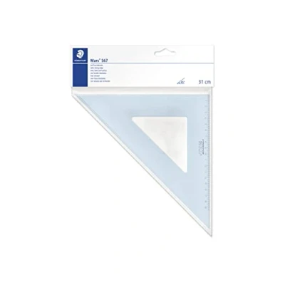 Image of Staedtler Mars 567 31 45 Set Square 32 cm 45/45 Degree Blue