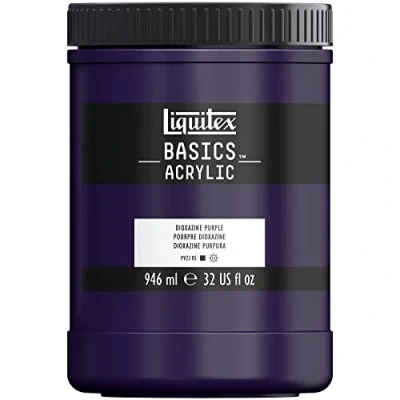 Image of LIQUITEX Basics Acrylic Paint, Dioxazine Purple, 946 ml Pot