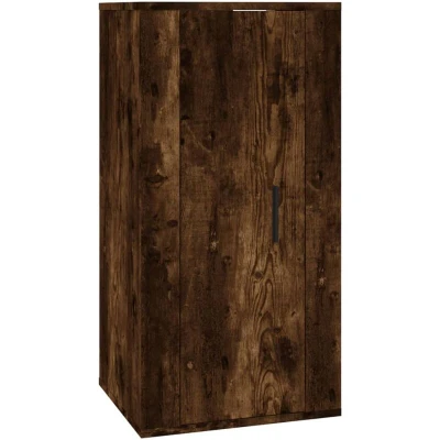 Image of vidaXL Wall Mounted TV Cabinet Smoked Oak 40x34,5x80 cm