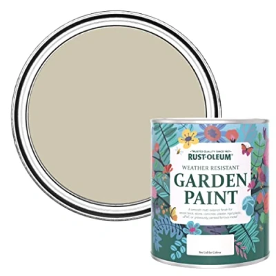 Image of Rust Oleum Beige Mould Resistant Garden Paint in Matt Finish Silver Sage 750ml