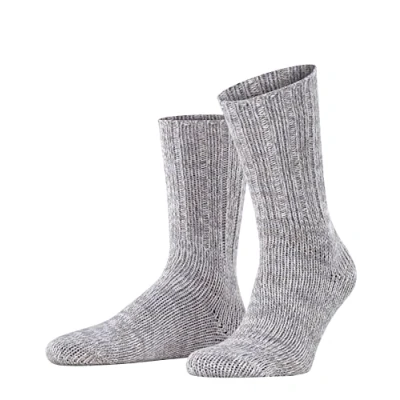 Image of Mens 1 Pair Falke Brooklyn Organic Cotton Heavy Weight Socks Grey 8.5 11