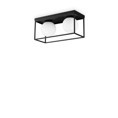 Image of Lingotto 2 Light Globe Ceiling Black