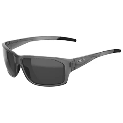 Image of Bolle Wrap Unisex Frost Black TNS Grey Polarized Fenix Sunglasses One Size