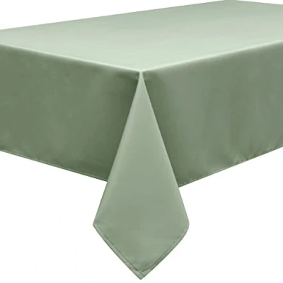 Image of Home Direct Quality Square Fabric Tablecloth 180x180cm 70&quot;x70&quot; Sage Green