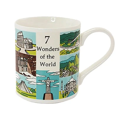 Image of 7 Wonders of the World Educational China Mug in a Gift Box