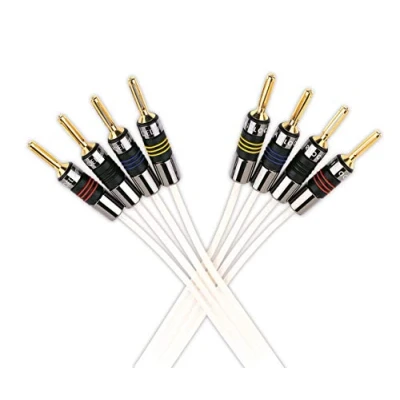 Image of QED Silver Anniversary XT Bi Wire Cable with X Tube(TM) technology Professionally Terminated Airloc 4mm Banana Plugs (3 metres, Terminated)