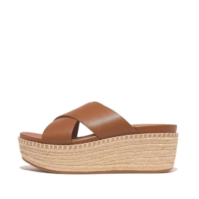 Image of Fitflop Womens Eloise Espadrille Wedges Sandals Tan 5 UK
