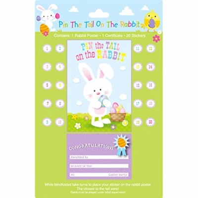 Image of Eurowrap Childrens/Kids Pin The Tail On Rabbit Easter Party Game (One Size) (Green)