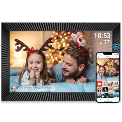 Image of Frameo WiFi Digital Photo Frame 10.1 inch with 32GB Internal Storage Smart IPS Touch Screen 1280x800 Picture Share Photos or Videos Instantly via APP