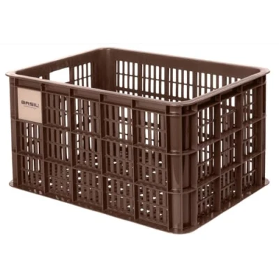 Image of Basil B.V. Crate Unisex Adult Bicycle Box, Brown, 49.8 x 39 26.5 cm