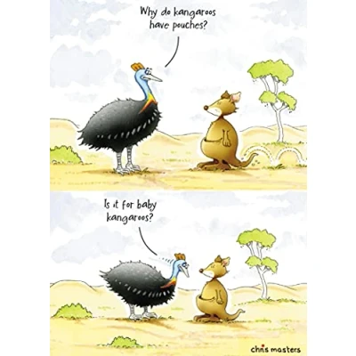 Image of Birdwit Why Do Kangaroos Have Pouches? Funny Birthday Card Humour Cards BWG0058
