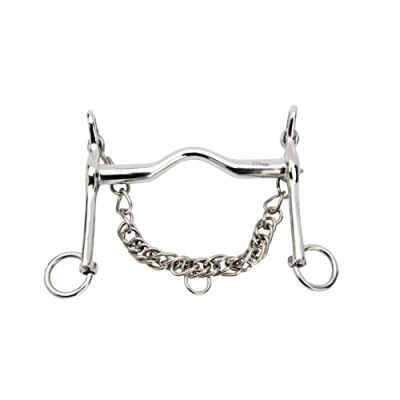 Image of horka DRESSAGE BIT TONGUE POINT OF THE SHOULDER STAINLESS STEEL 18 MM 13,5 RVS