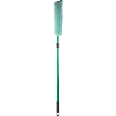 Image of St Helens Home and Garden Telescopic 1.6m Long Handled Cleaning Brush with Microfibre Head For Wheelie Bins, Showers, Tiles