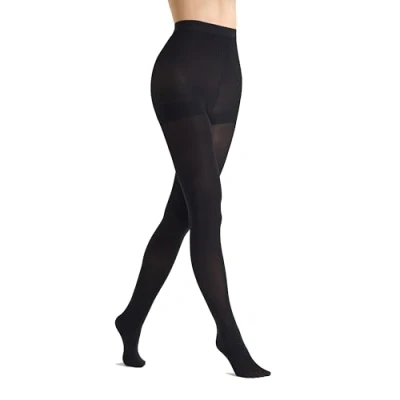 Image of MARILYN opaque high waisted body shaping tights, 100 den, black