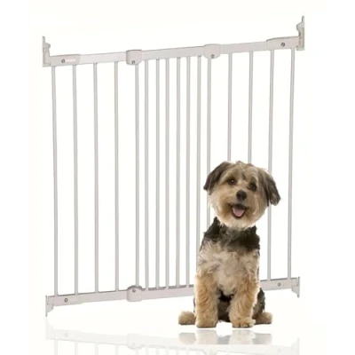 Image of Bettacare Diagonal Fit Multi Dog Gate Range, 67cm 105.5cm, White, Stair for Puppy, Safety Barrier Pet