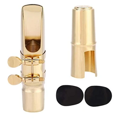 Image of VBESTLIFE Eb Alto Saxophone 7C Mouthpiece, Sax Mouthpiece with Cap Pads Musical Instruments Accessory