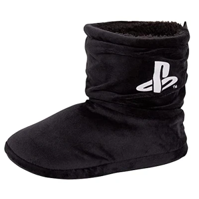 Image of PlayStation Slipper Boots Black EU 31 32 / UK 12 13