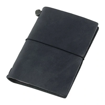 Image of MIDORI Traveler&#039;s Notebook Passport Size, Black Leather (Small)