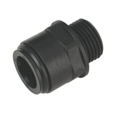 Image of Sealey Straight Adaptor 15mm 1/2&quot;BSP Pack of 2 (John Guest Speedfit® PM011514E)