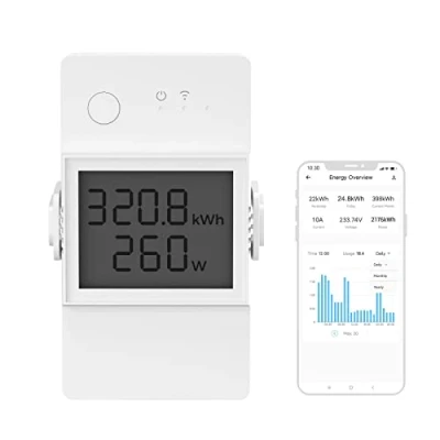 Image of SONOFF WiFi Smart Power Meter Switch 16A, with and Energy Monitoring for Home Automation, Works Alexa, Support Remote Control from eWelink APP, POW Elite POWR316D
