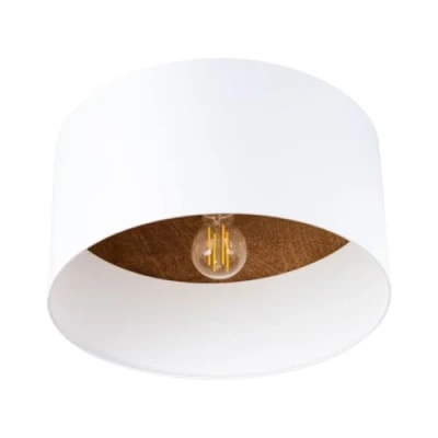 Image of Telesto Cylindrical Ceiling Light White, Dark Brown