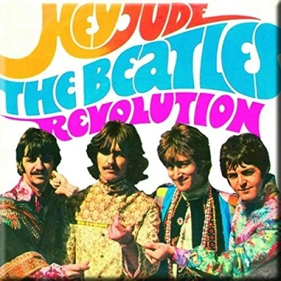 Image of The Beatles Hey Jude Revolution Nue Official 76mm x Fridge Magnet