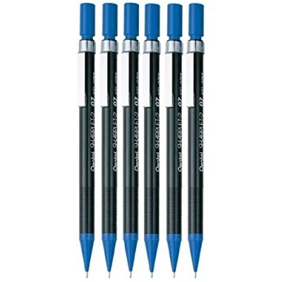 Image of Pentel 0.7mm (A127) Blue Sharplet 2 Automatic Pencil Drafting Mechanical Refillable Lead &amp; Eraser A127 C (Pack Of 6)