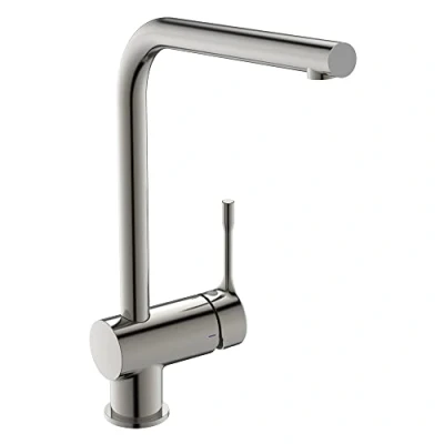 Image of Ideal Standard Ceralook Single Lever l Shape spout Kitchen tap, BD572GN, Silver Storm
