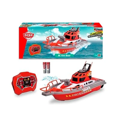 Image of Dickie Toys 201107000 Firefighters Fire Engine Radio Control 38 cm, 2 Channels, 27 MHz, USB Charging, Speed tip 6 km/h, for Children from Years Old, Multicoloured