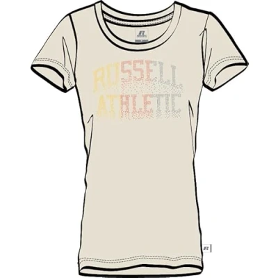 Image of RUSSELL ATHLETIC A01102 RD 419 S/S Crewneck TEE Shirt T Women&#039;s Rainy Day Size XL