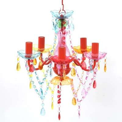 Image of vidaXL Crystal Light 5 Bulbs Multicolour