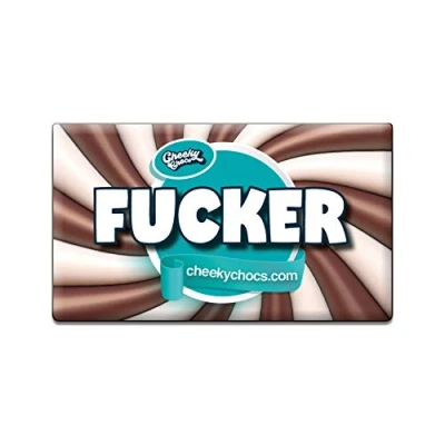 Image of Fuckers Wrapper for Chocolate Bar Novelty Joke Funny Rude Gift Birthday Valentines Day (No Included)