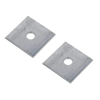 Image of TERF® Heavy Duty M20 (20mm) X 75mm 6mm Zinc Plated Steel Square Plate Washer 20mm ID (Hole) OD Thickness Pack of 2