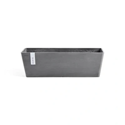 Image of Ashortwalk ECOPOTS Bruges Balcony Rectangular Planter made from Recycled Plastic (Length 55cm x Width 17cm Height 17cm) (Grey)