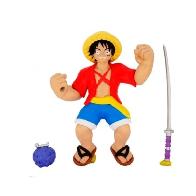 Image of BANDAI Heroes de GOO JIT Zu Action Figure One Piece World Super Monkey D. Luffy and Stretch Multicoloured CO42939