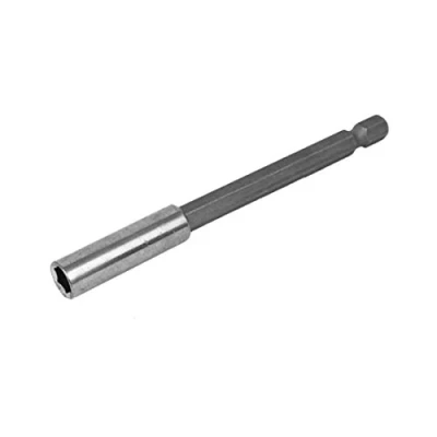 Image of Sourcingmap 1/4 Inch Hex Shank Metal Magnetic 1/4&quot; Socket Nut Driver Gray 100mm Length