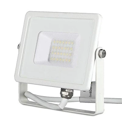 Image of V TAC 20W Waterproof Outdoor Security Floodlight with Samsung LED Body Glass IP65 3000K Warm White 1600 lumens, Die Cast Aluminium