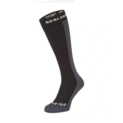 Image of SEALSKINZ Unisex Worstead Waterproof Cold Weather Knee Length Sock, Black, XL EU