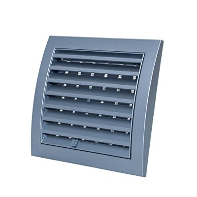Image of Grey Air Vent Grille 150mm x with Adjustable Shutter and Fly Screen 6&quot; 6 inch Ventilation Cover Grid OW6SZ