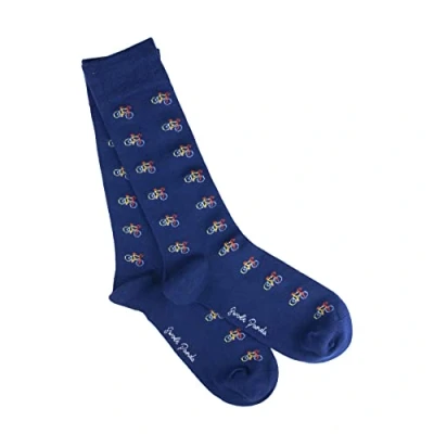 Image of Swole Panda Bamboo Socks UK7 11 Blue Bicycle Mens