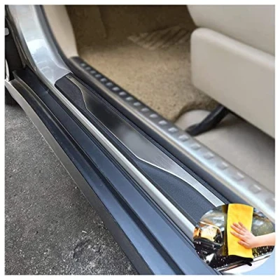 Image of 4Pcs Stainless Steel Car Door Sill Protector for VW T Cross 2020 2021 Kick Plates Scuff Guard Non slip Anti scratch Threshold Pedal Sticker Auto Accessories Decoration