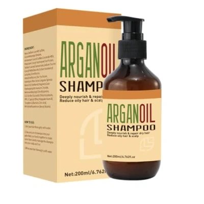 Image of Argan Oil Shampoo, 200ml, Deep Nourishing Hair Care for Dry and Oily Scalp