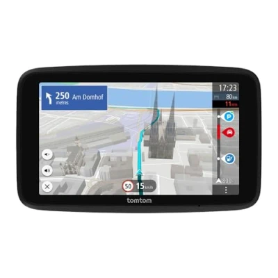 Image of TomTom car sat nav GO Navigator (Large 6&quot; screen, real time traffic information, 12 month Speed Camera Alerts trial, Europe maps, Wi Fi updates, Premium Services, magnetic mount)