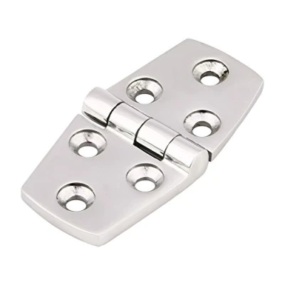 Image of Marine Grade Stainless Steel Mirror Polished Door Hinge Boat Cabin Hatch Flush Stamp Strap Replacement(76 * 38)