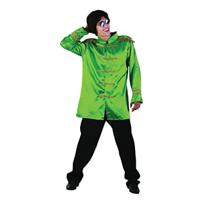 Image of Bristol Novelty AC413 60&#039;s Musician Jacket For Men Blue SGT Pepper Budget, Green, Standard